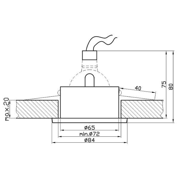 Sh-04 Ch Mr16 Chrom Oprawa Hermetyczna Ip65 Candellux