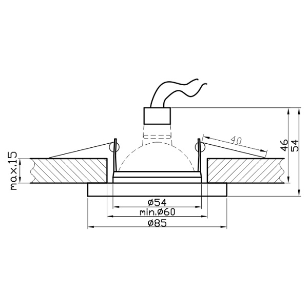 Sh-05 Ch Mr16 Chrom Oprawa Hermetyczna Ip65 Candellux