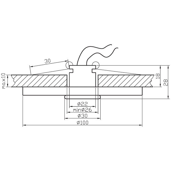 Oprawa Punktowa Po-03 Ch/Sn G4 Chrom+Satyna Nikiel Oprawa Punktowa Candellux