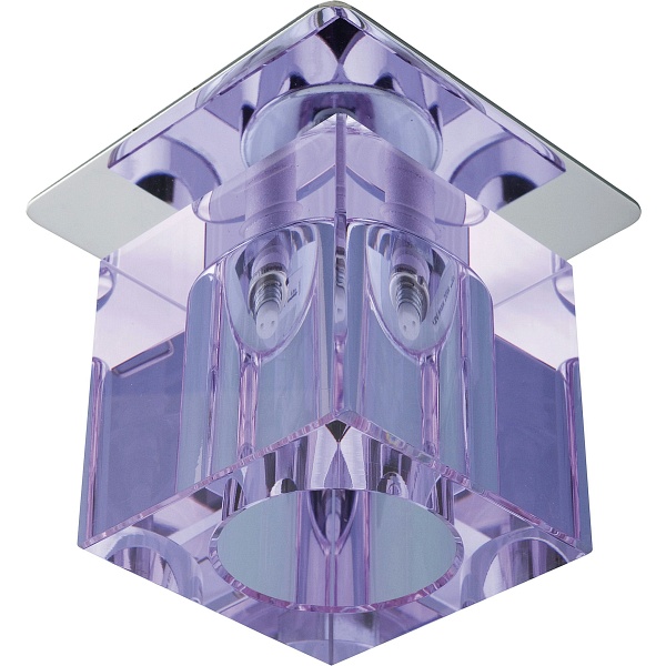 Sk-19 Ch/Pu-P G4 Chrom Opr. Strop. Stała Kryształ 20W G4 Fioletowy Pasek Candellux