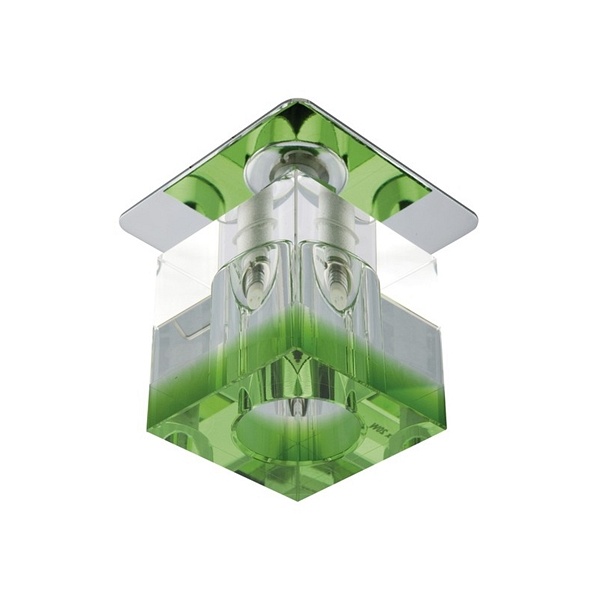 Sk-18 Ch/Gr-P G4 Chrom Opr. Strop. Stała Kryształ 20W G4 Zielony Pasek Candellux