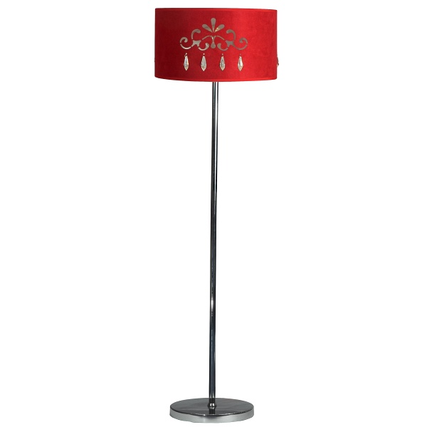 Decor Lampa Podlogowa Czerwona 1X60W E27 + Abażur 77-30729 Candellux
