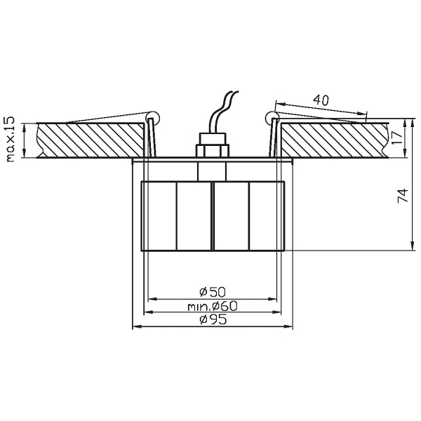 Sk-22 Ch G4 Chrom Opr. Strop. Stała Kryształ 20W G4 Gwiazda Candellux