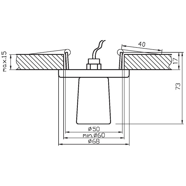 Sk-23 Ch G4 Chrom Opr. Strop. Stała Kryształ 20W G4 Walec Candellux