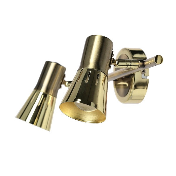 Arena Lampa Sufitowa Listwa 2*40W R50 E14 Złoto Patyna Candellux