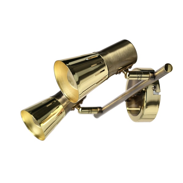 Arena Lampa Sufitowa Listwa 2*40W R50 E14 Złoto Patyna Candellux