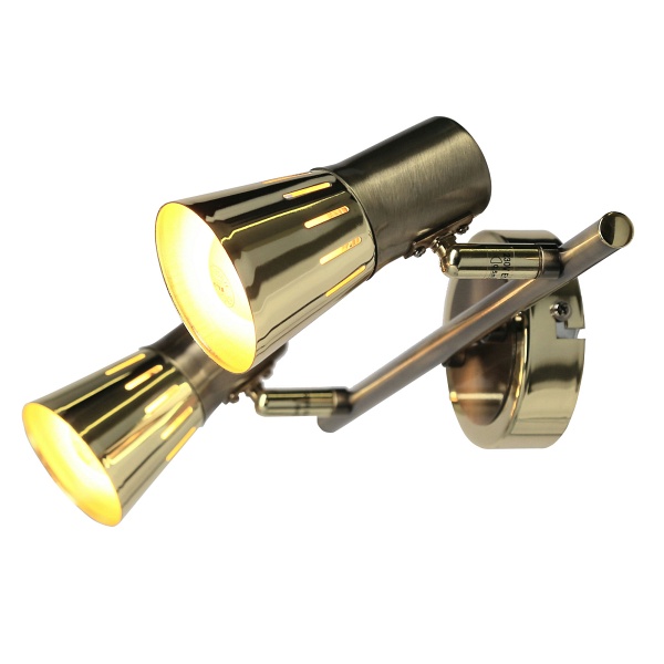 Arena Lampa Sufitowa Listwa 2*40W R50 E14 Złoto Patyna Candellux