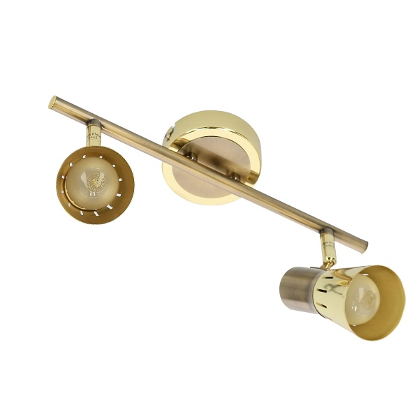 Arena Lampa Sufitowa Listwa 2*40W R50 E14 Złoto Patyna Candellux