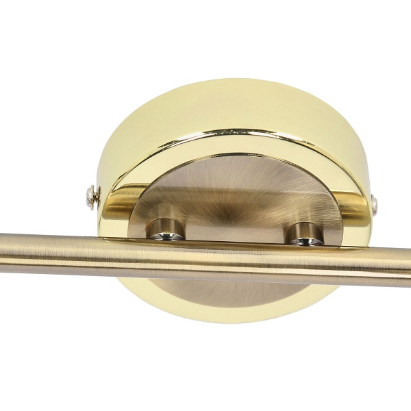 Arena Lampa Sufitowa Listwa 2*40W R50 E14 Złoto Patyna Candellux