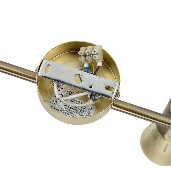 Arena Lampa Sufitowa Listwa 2*40W R50 E14 Złoto Patyna Candellux