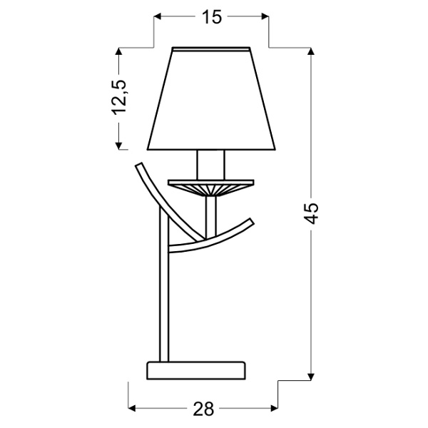 Valencia Lampa 1X40W E14 Patyna H-45 Candellux