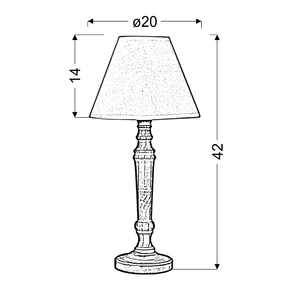 Folclore 3 Lampa Gabinetowa H-42 1X40W E14 Biała Candellux