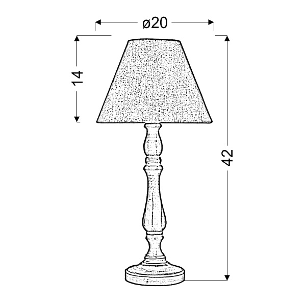 Folclore 4 Lampa Gabinetowa H-42 1X40W E14 Len Candellux