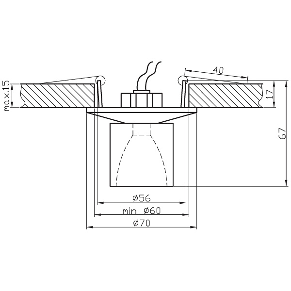 Sk-06 Sg G4 Satyna Złoto Opr. Strop. Stała Kryształ 20W G4 Candellux