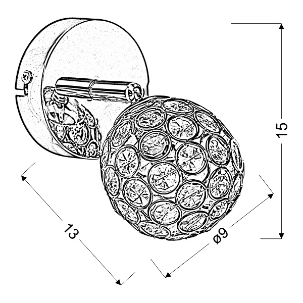 Starlet Lampa Kinkiet 1X40W G9 Chrom/Transparent Candellux