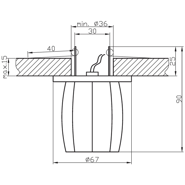 Sk-24 Ch G4 Chrom Opr. Strop. Stała Kryształ 20W G4 Wielokąt 1 Candellux
