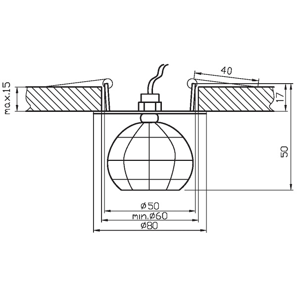 Sk-27 Ch G4 Chrom Opr. Strop. Stała Kryształ 20W G4 Kulka1 Candellux