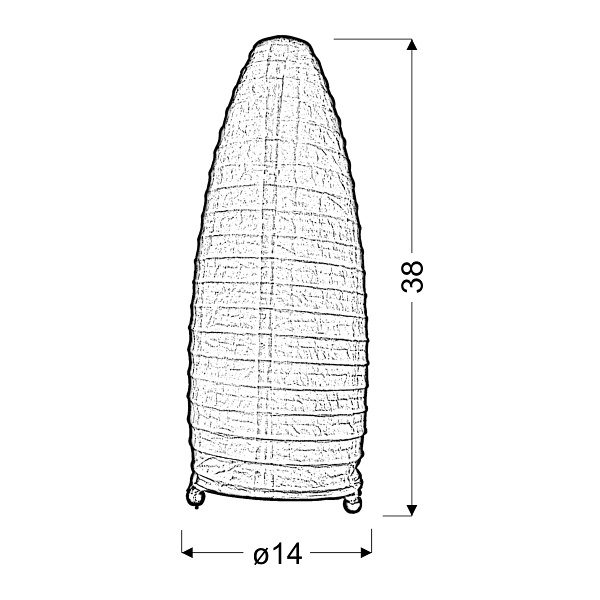 Papirus Lampa Papierowa Pomarańczowa 40W E14 Candellux