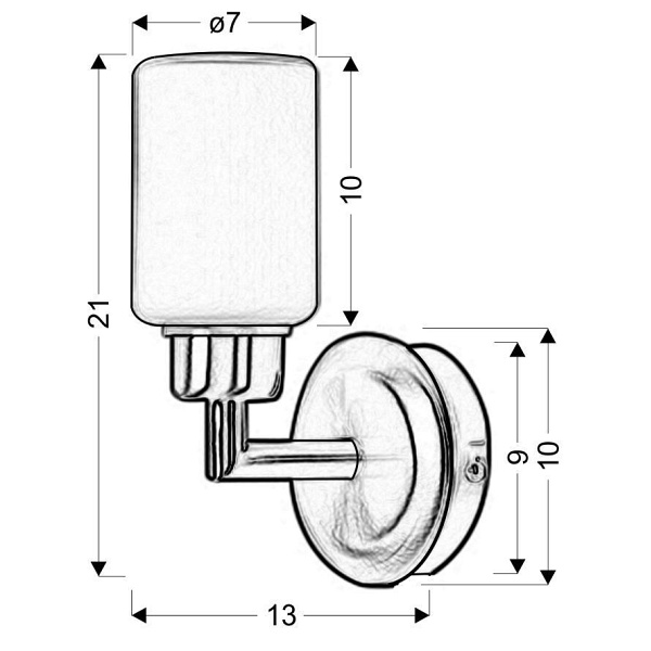 Lampa Mirror Kinkiet 1X40W G9 Nikiel Mat Candellux