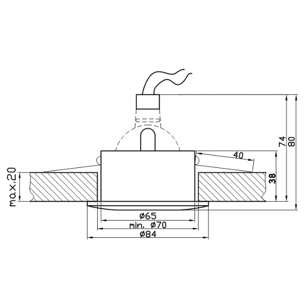 Sh-08 Pc/Ch Mr16 Perł Chrom/Chrom Oprawa Herm. Ip65 Candellux