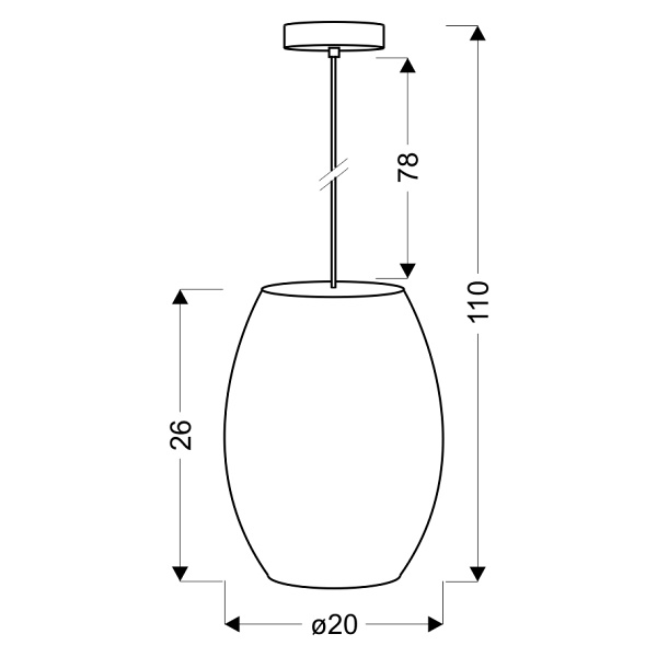 Corn Lampa Wisząca 20 1X60W E27 Fiolet + Linka 85-10523 Candellux