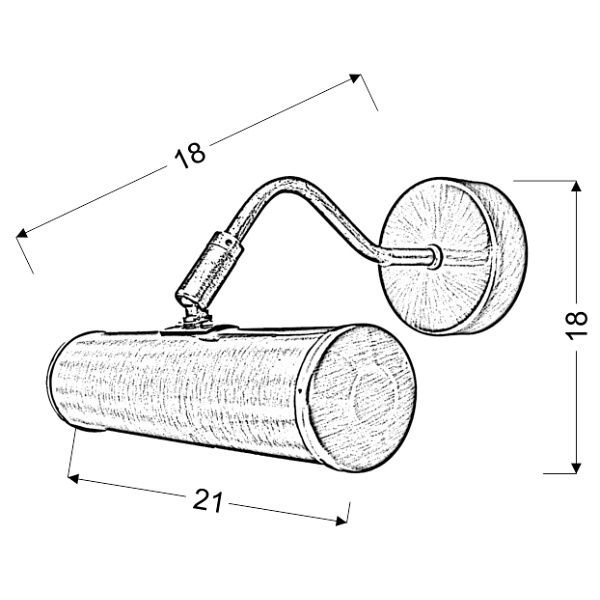 Renoir 1 1X25W E14 Lampa Kinkiet Obrazowy Satyna Candellux