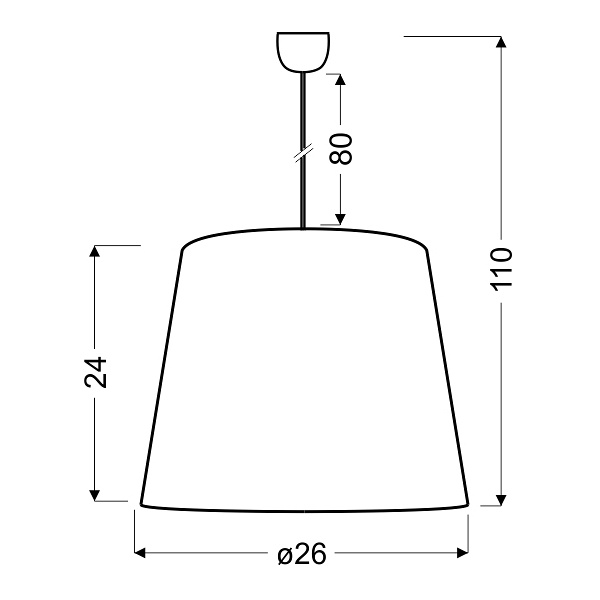 Tiger Lampa Wisząca 26 1X60W E27 Czarno-Złoty Candellux