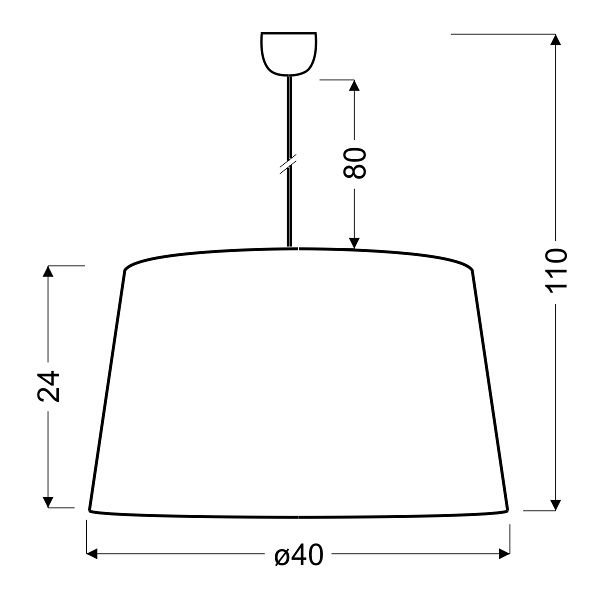 Tiger Lampa Wisząca 40 1X60W E27 Biało-Srebrny Candellux