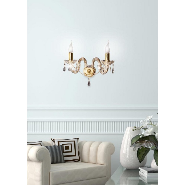 Maria Teresa Lampa Kinkiet 2X40W E14 Złoty Candellux