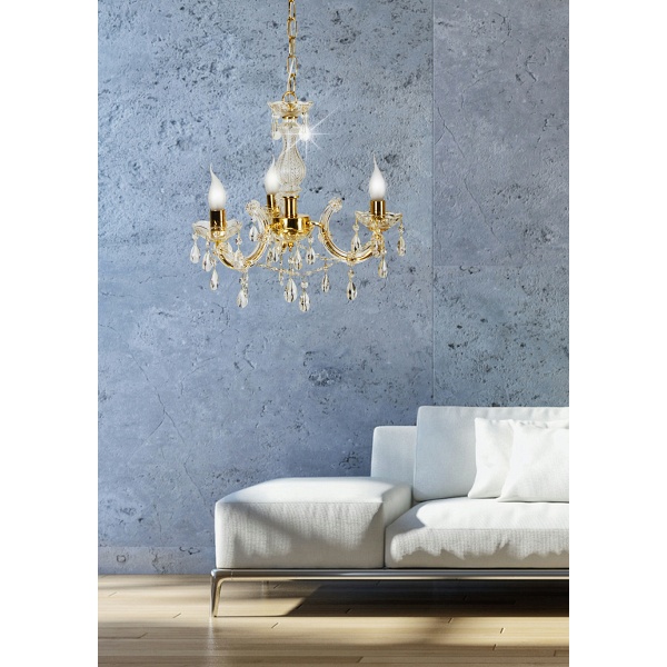 Maria Teresa Lampa Wisząca 3X40W E14 Złoty Candellux