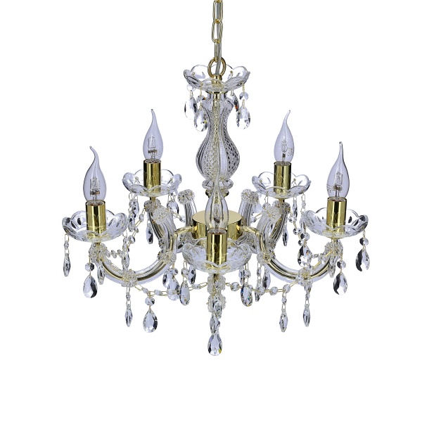 Maria Teresa Lampa Wisząca 5X40W E14 Złoty Candellux