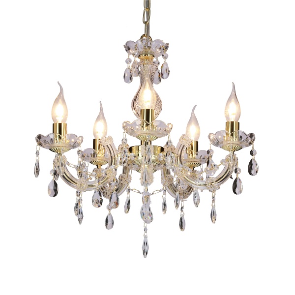 Maria Teresa Lampa Wisząca 5X40W E14 Złoty Candellux