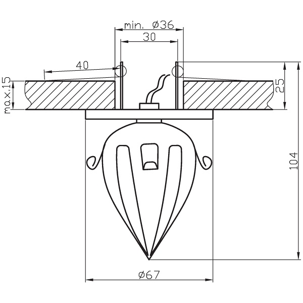 Sk-37 Ch G4 Chrom Opr. Strop. Stała Kryształ 20W G4 Pąk Kwiatowy Candellux