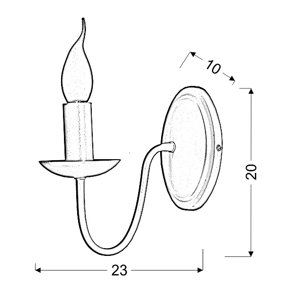 Bellagio Lampa Kinkiet 1X40W E14 Kremowy Candellux