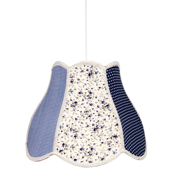 Zuza Lampa Wisząca 35 1X60W E27 Szaro Niebieski Candellux