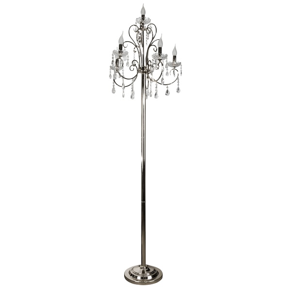 Aurora Lampa Podłogowa 5*40W E14 Chrom Candellux