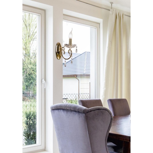 Aurora Lampa Kinkiet 1*40W E14 Złoto Candellux