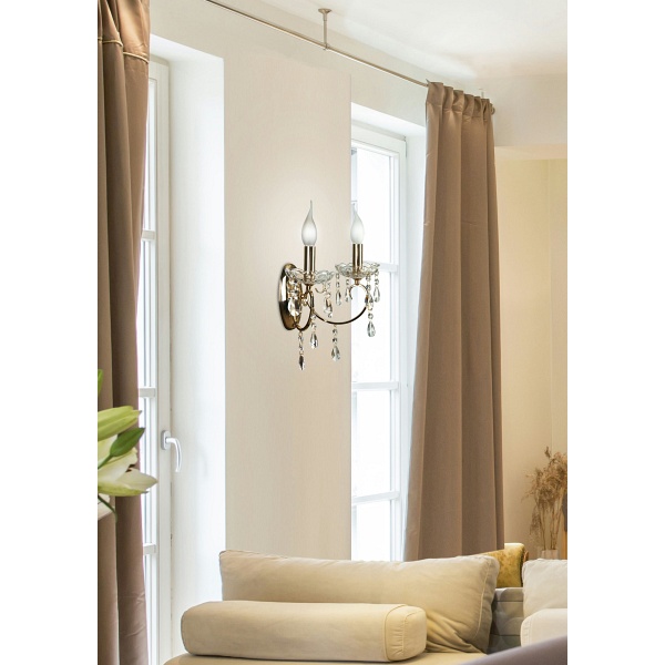 Aurora Lampa Kinkiet 2*40 E14 Złoto Candellux