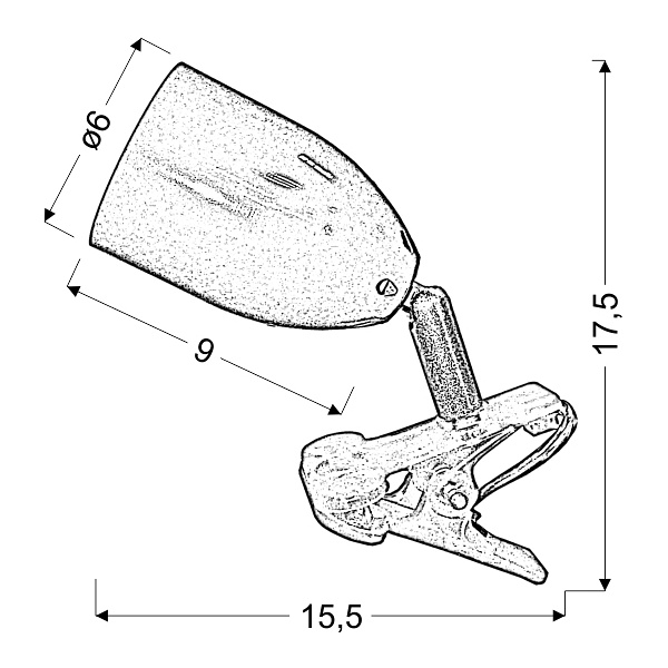 Led Clip Lampa Klips 1X3W Led Czerwona Candellux