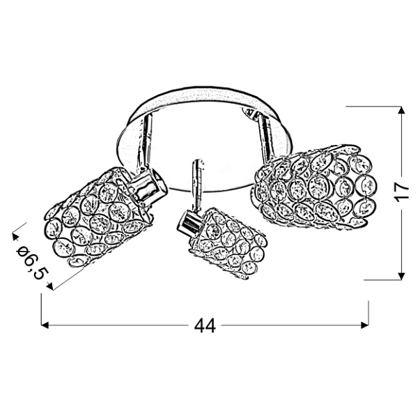York Lampa Sufitowa Plafon 3X40W G9 Chrom Candellux