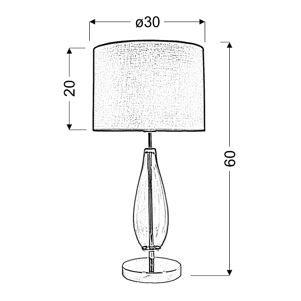 Marrone Lampa Gabinetowa 1X60W E27 H-57 Brązowa Candellux