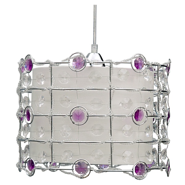 Seneca Lampa Wisząca 30 1X40W E27 Fiolet + Linka 85-10523 Candellux