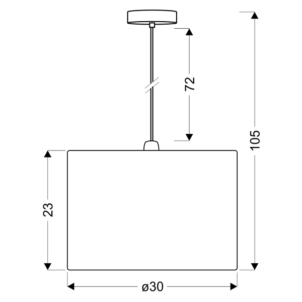 Seneca Lampa Wisząca 30 1X40W E27 Fiolet + Linka 85-10523 Candellux