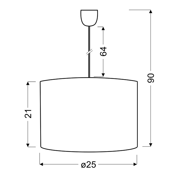 Garden Lampa Wisząca 25 1X60W E27 (Abażur 77-01610+Linka 85-89369) Candellux