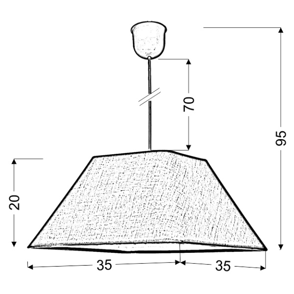 Robin Lampa Wisząca 35 1X60W E27 Zielony Promo (Abażur 77-01726+Linka 85-89369) Candellux