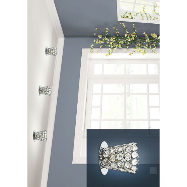 Oprawa Stropowa Dekoracyjna Sk-72 Ch/Tr G9 Chrom 1X40W G9 Kryształ Transparent Candellux