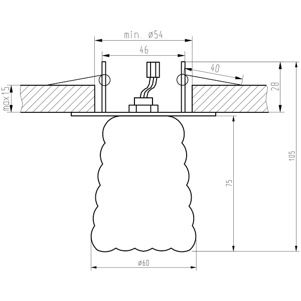 Sk-75 Ch/Tr G9 Chrom Opr. Strop. Dekoracyjna 1X40W G9 Kryszt. Transparent Candellux