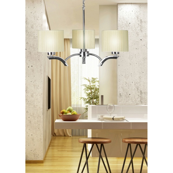 Draga Lampa Wisząca 3X60W E27 Kremowy Candellux