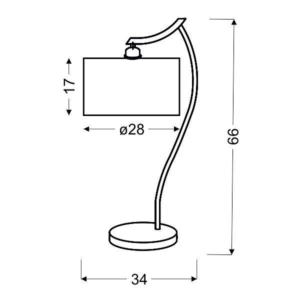 Draga Lampa Gabinetowa 1X60W E27 Kremowy Candellux