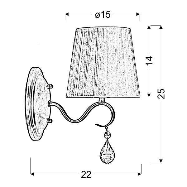 Fiesta Lampa Kinkiet 1X40W E14 Candellux